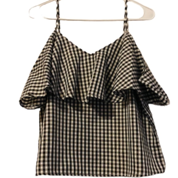 Spaghetti Strap Gingham Flowy Top - Picture 1 of 4